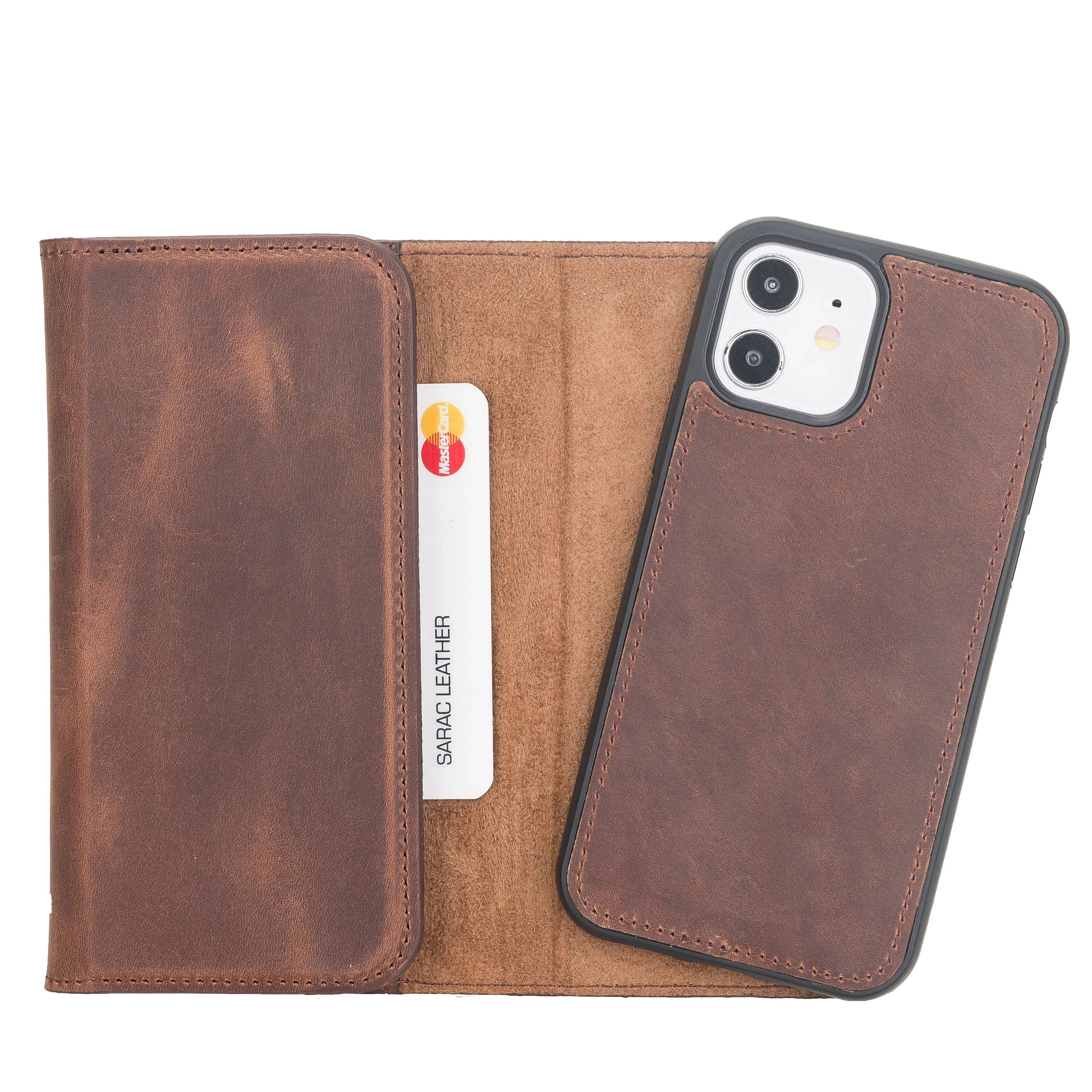 Santa iPhone 12 Mini Leather Detachable Wallet Case Bouletta