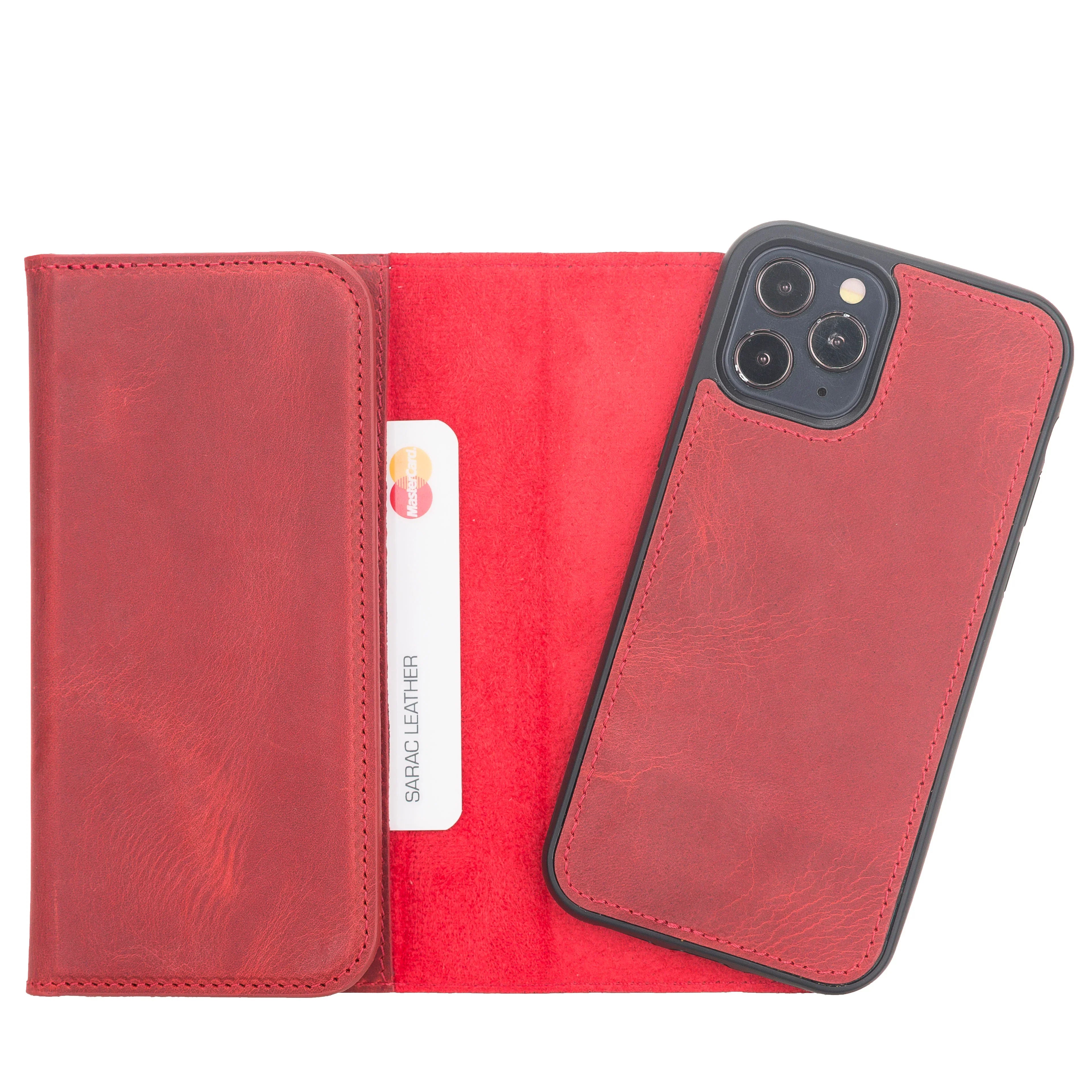 Santa iPhone 12 Pro Leather Detachable Wallet Case Bouletta