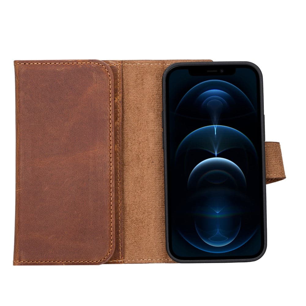 Santa iPhone 13 Mini Leather Detachable Wallet Case Bouletta