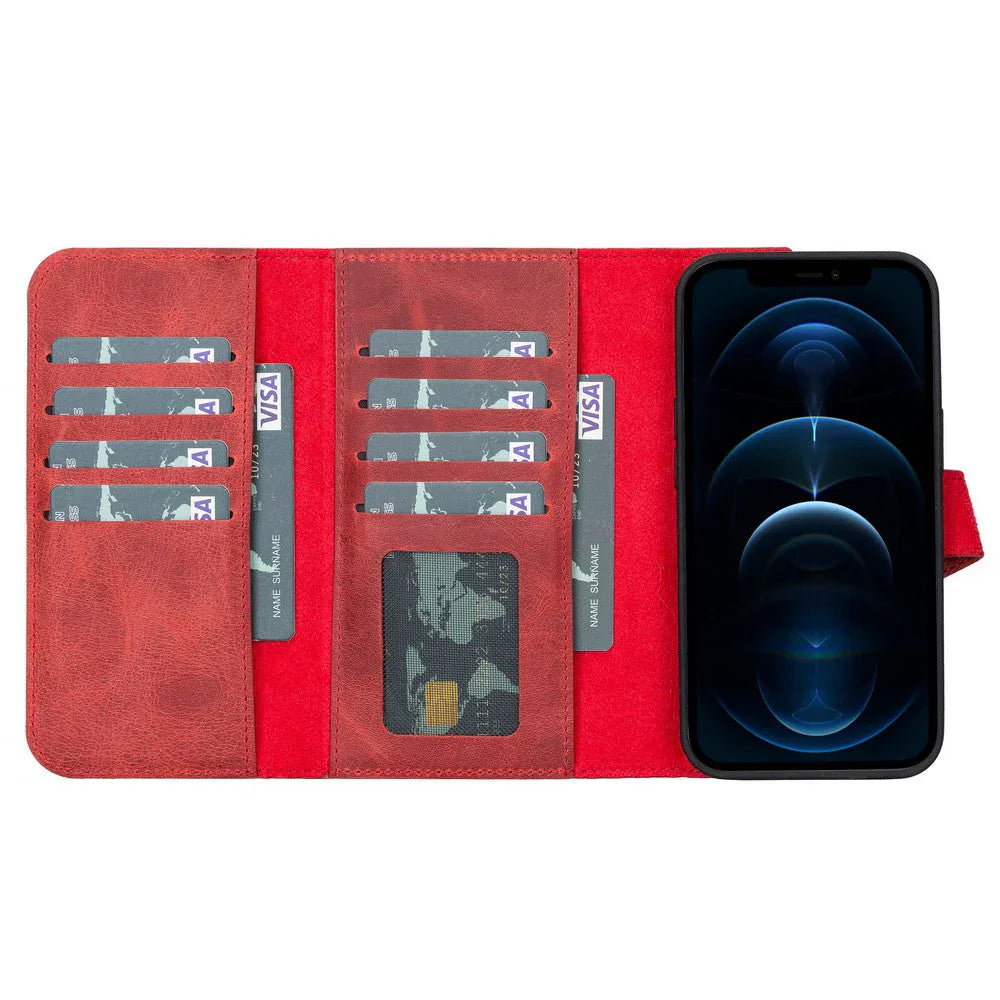 Santa iPhone 13 Pro Leather Detachable Wallet Case Bouletta