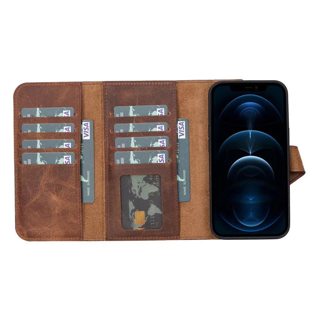 Santa iPhone 13 Pro Leather Detachable Wallet Case Bouletta