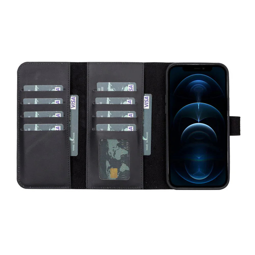 Santa iPhone 13 Pro Max Leather Detachable Wallet Case Bouletta