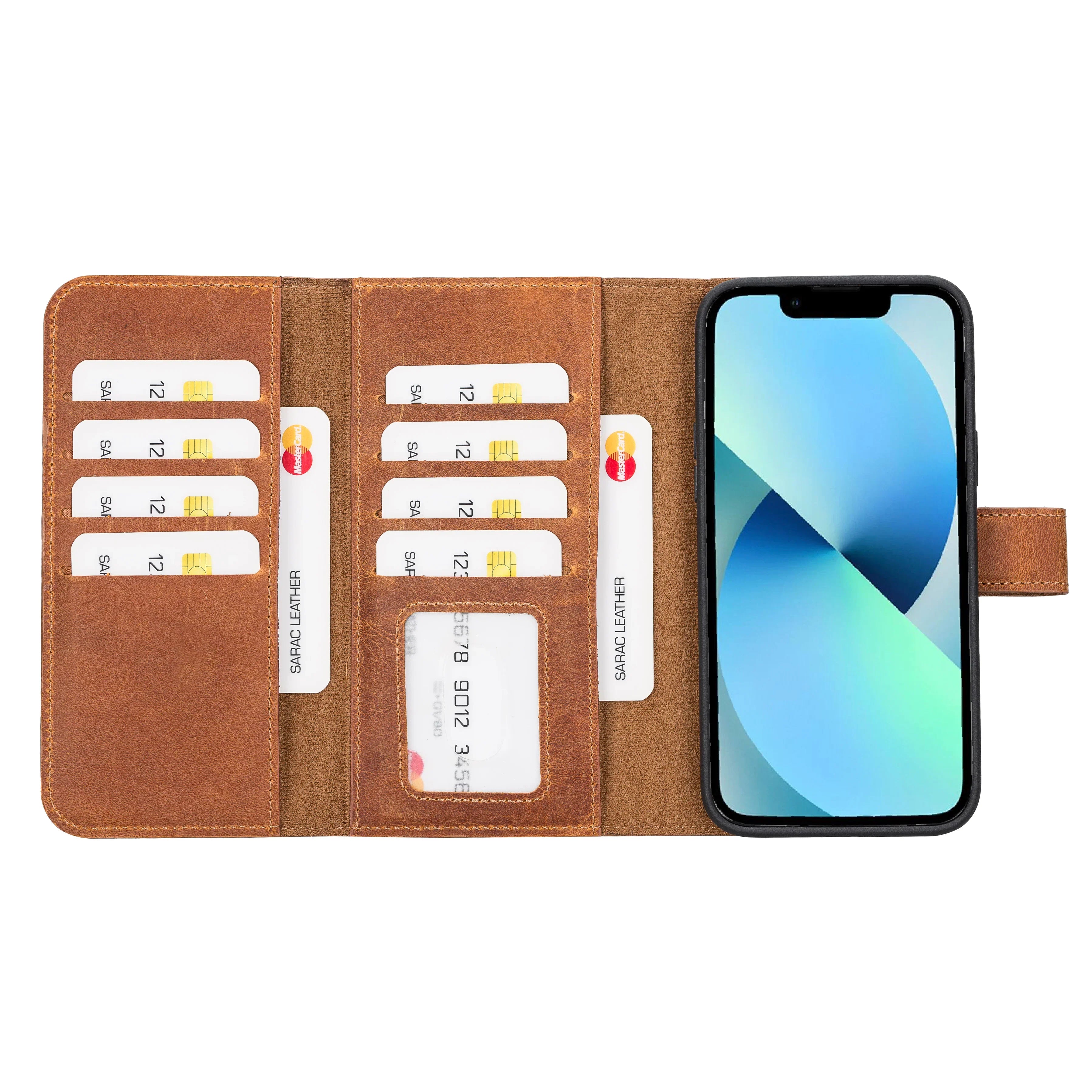 Santa iPhone 14 Plus Leather Detachable Wallet Case Bouletta