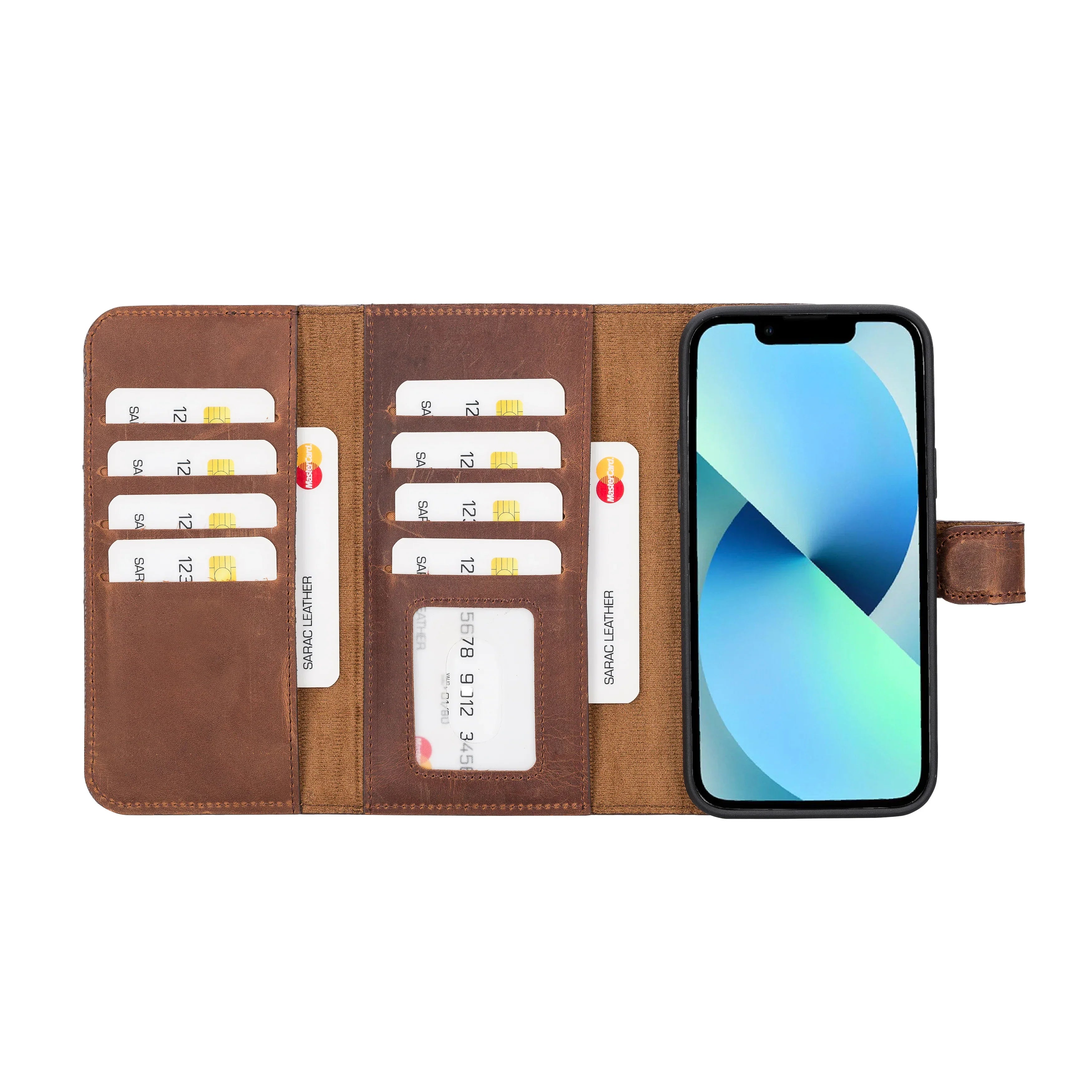 Santa iPhone 14 Plus Leather Detachable Wallet Case Bouletta