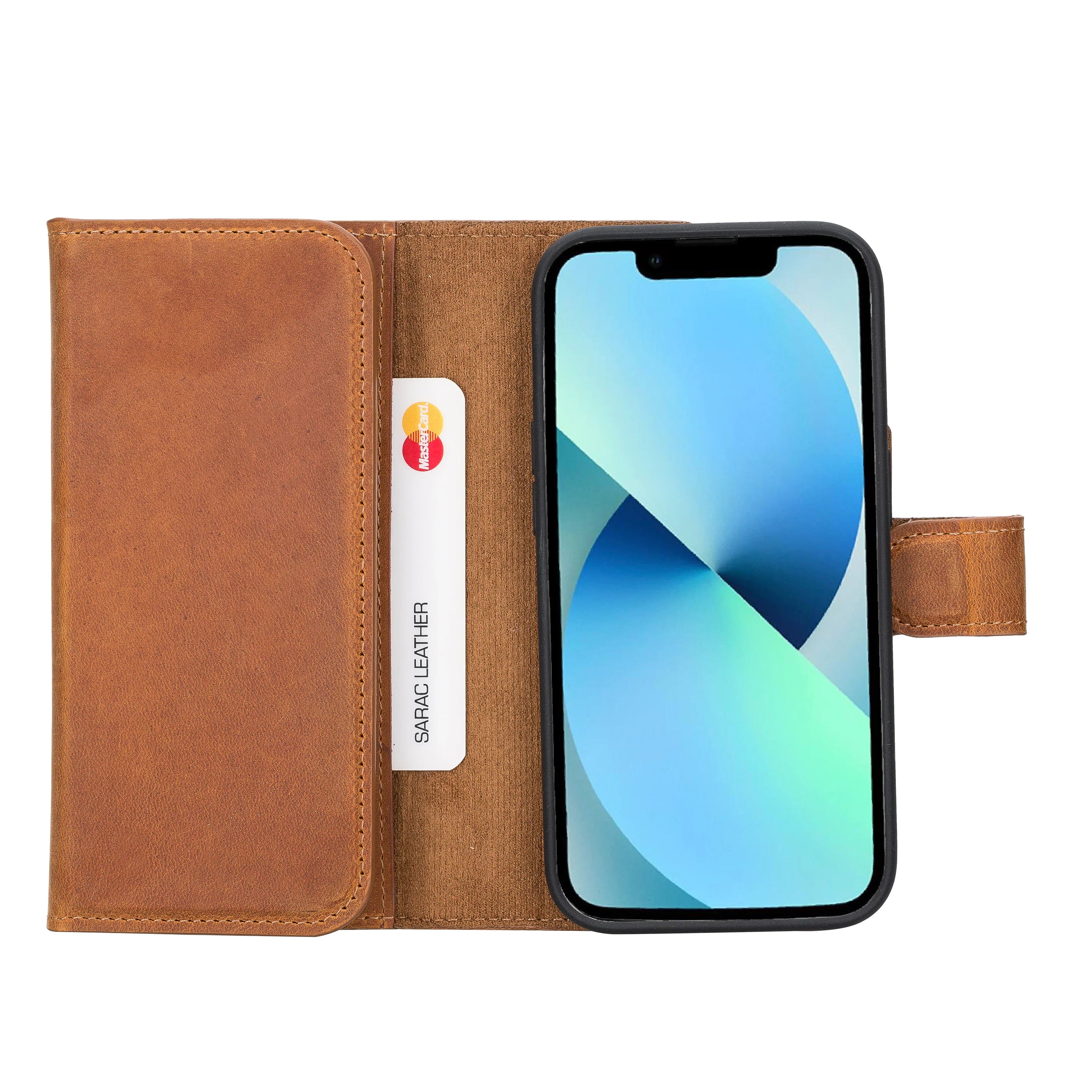 Santa iPhone 14 Pro Leather Detachable Wallet Case Bouletta