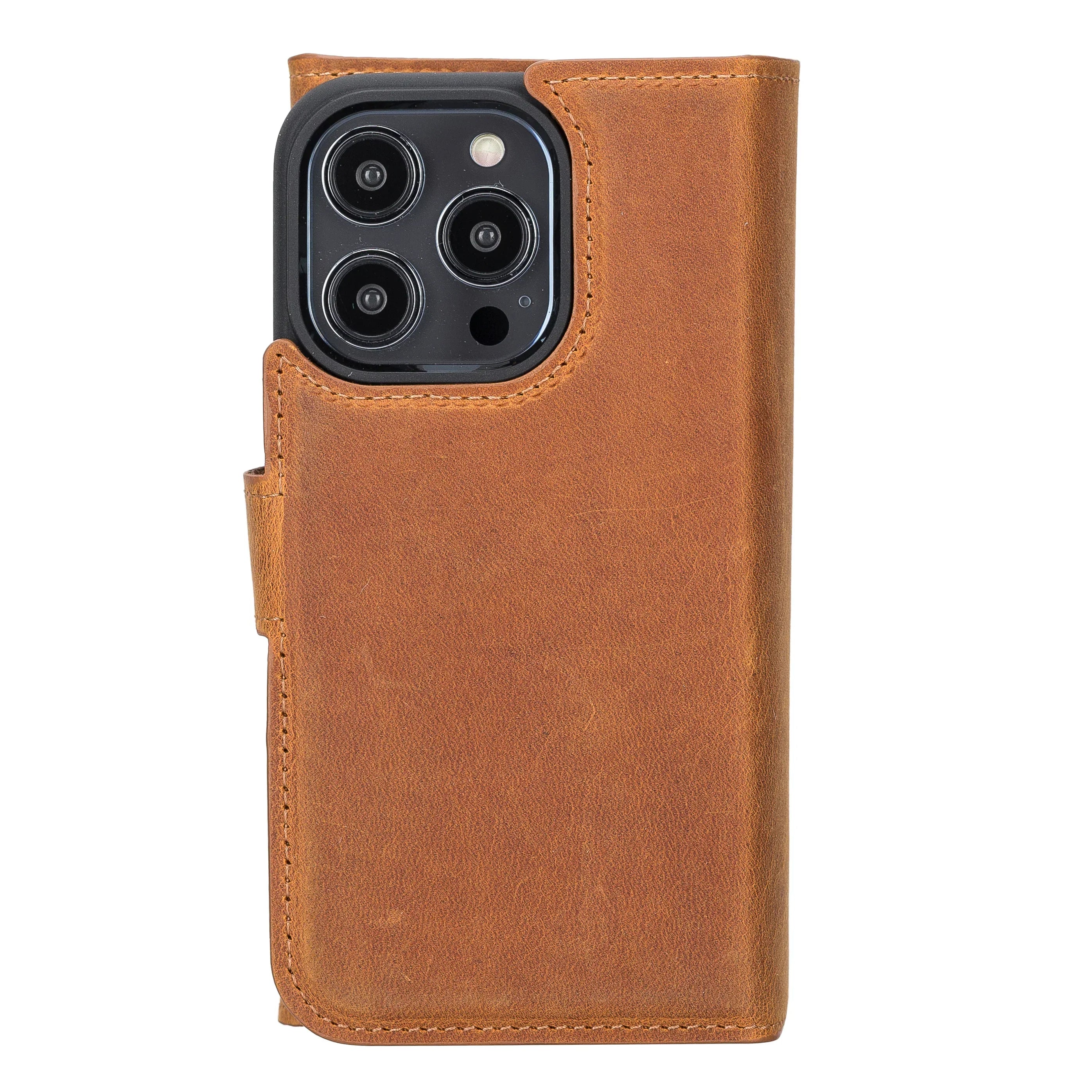 Santa iPhone 14 Pro Leather Detachable Wallet Case Bouletta