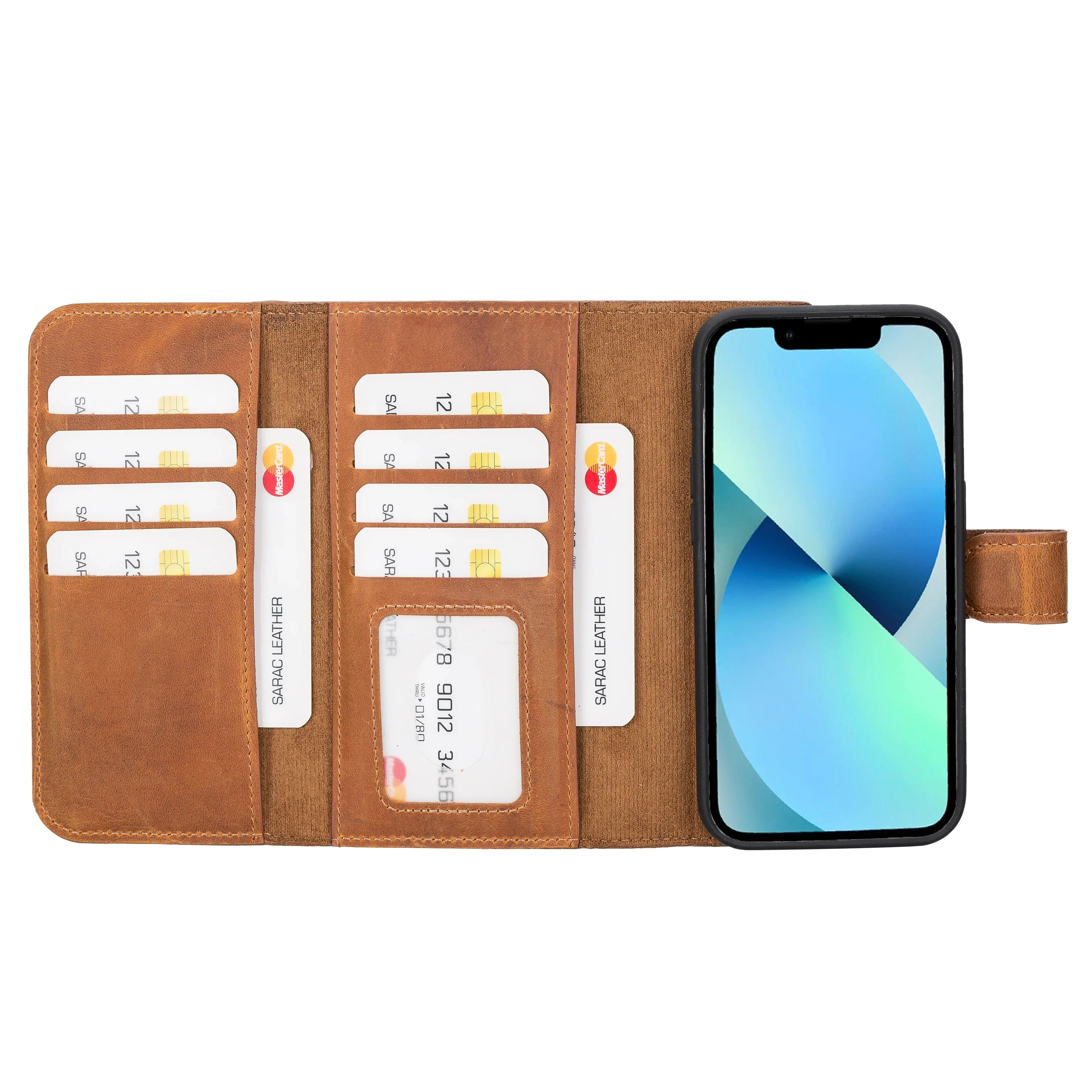 Santa iPhone 14 Pro Leather Detachable Wallet Case Bouletta