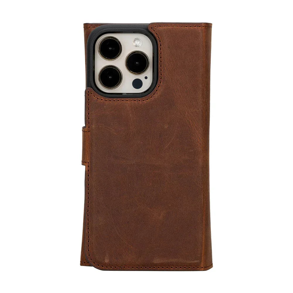 Santa iPhone 15 Pro Max Leather Detachable Wallet Case Bouletta