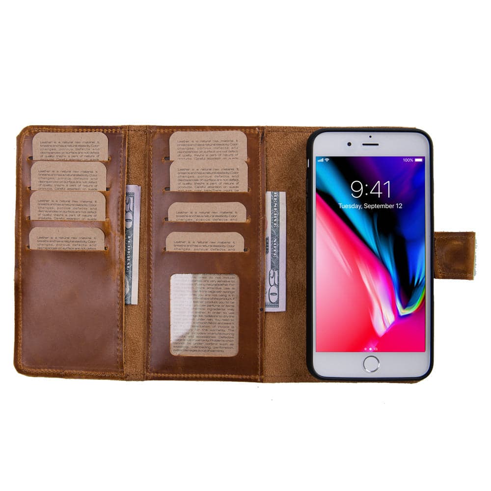 Santa iPhone SE / 8 / 7 Leather Detachable Wallet Case Bouletta