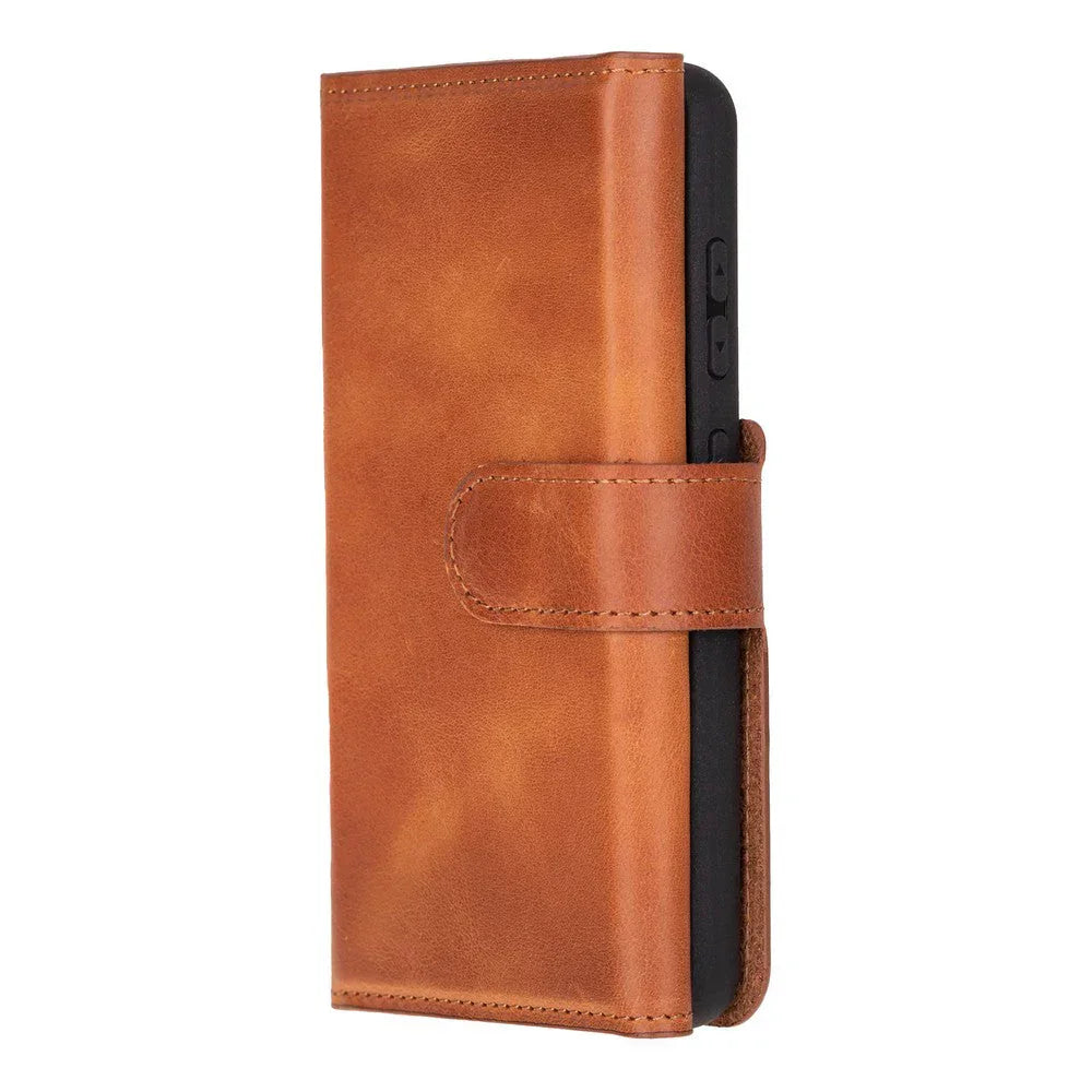 Santa Samsung Galaxy S25 Leather Detachable Wallet Case Moccasin Bouletta