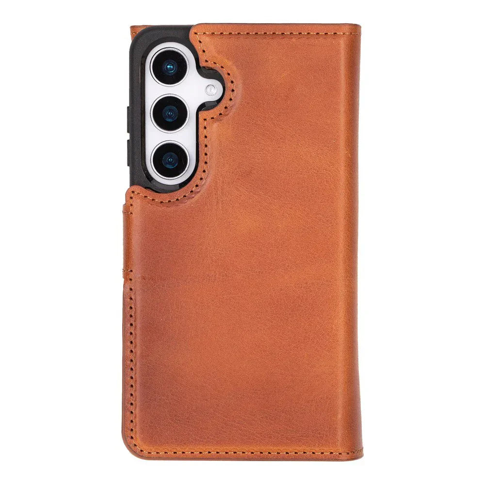Santa Samsung Galaxy S25 Leather Detachable Wallet Case Moccasin Bouletta