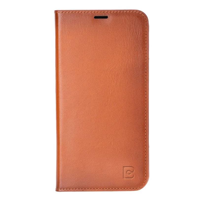 Sonat iPhone 16 Pro Max Leather Folio Case Tan Bouletta