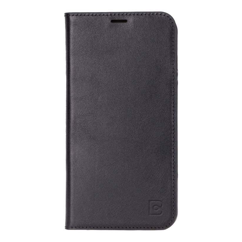 Sonat iPhone 16 Pro Max Leather Folio Case Black Bouletta