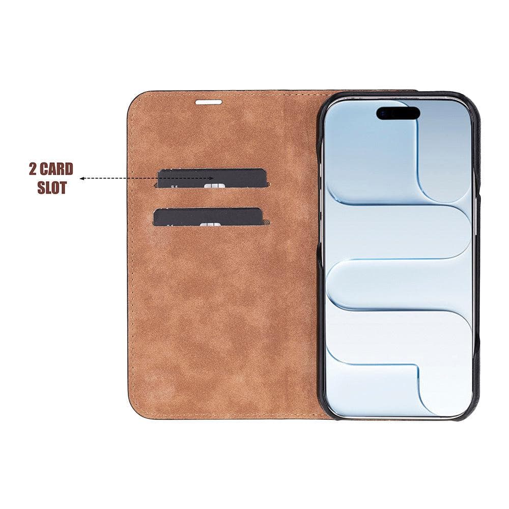 Sonat Leather iPhone 17 Folio Case Bouletta