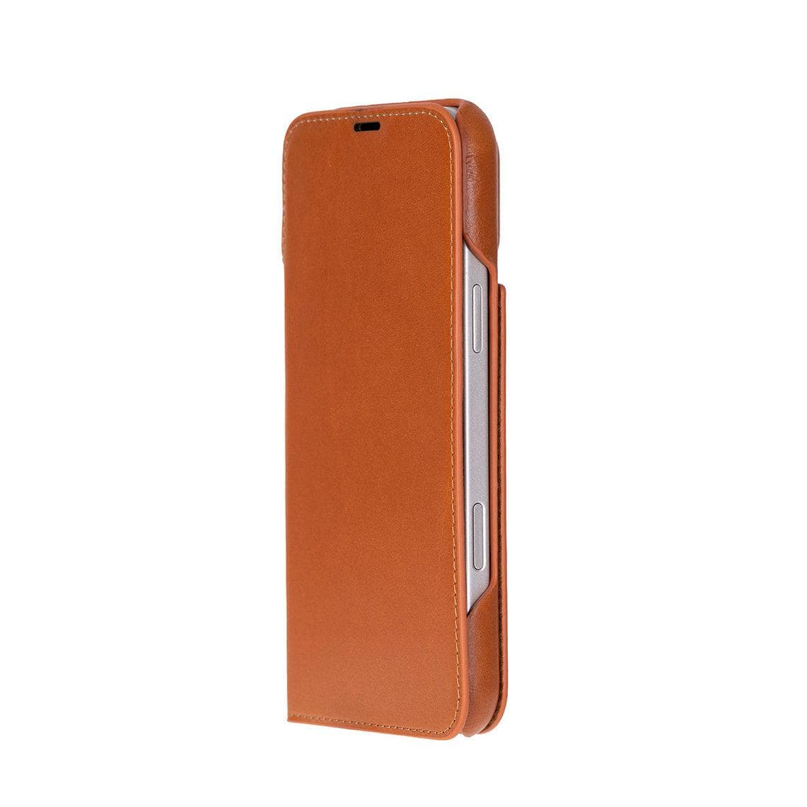 Sonat Leather iPhone 17 Folio Case Tan Bouletta