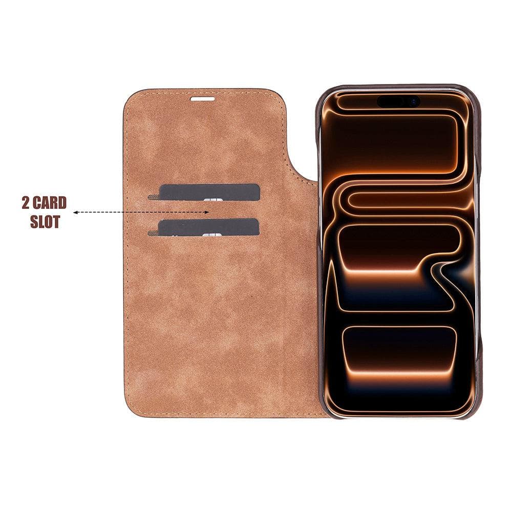 Sonat Leather iPhone 17 Pro Max Folio Case Bouletta