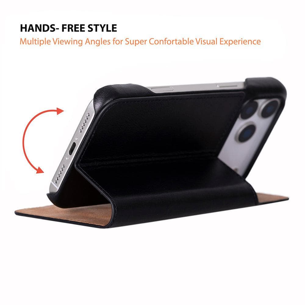 Sonat Leather iPhone 17 Pro Max Folio Case Bouletta