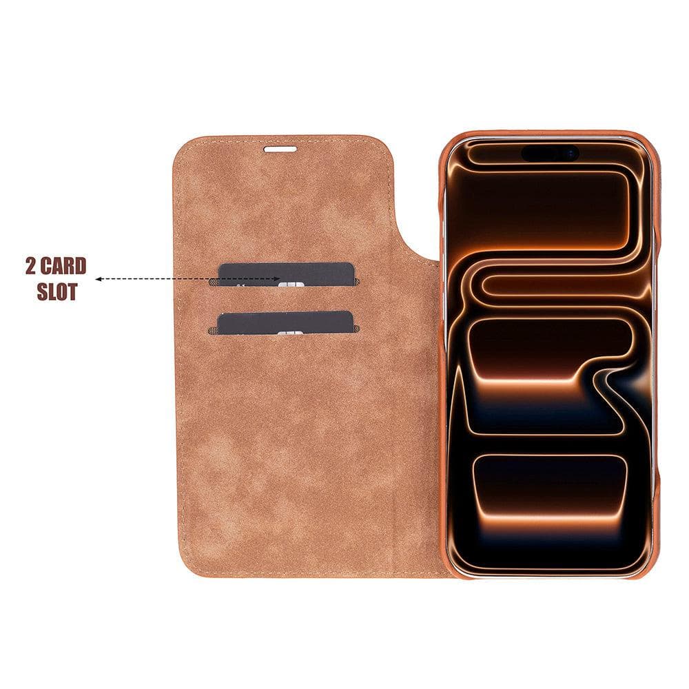 Sonat Leather iPhone 17 Pro Max Folio Case Bouletta