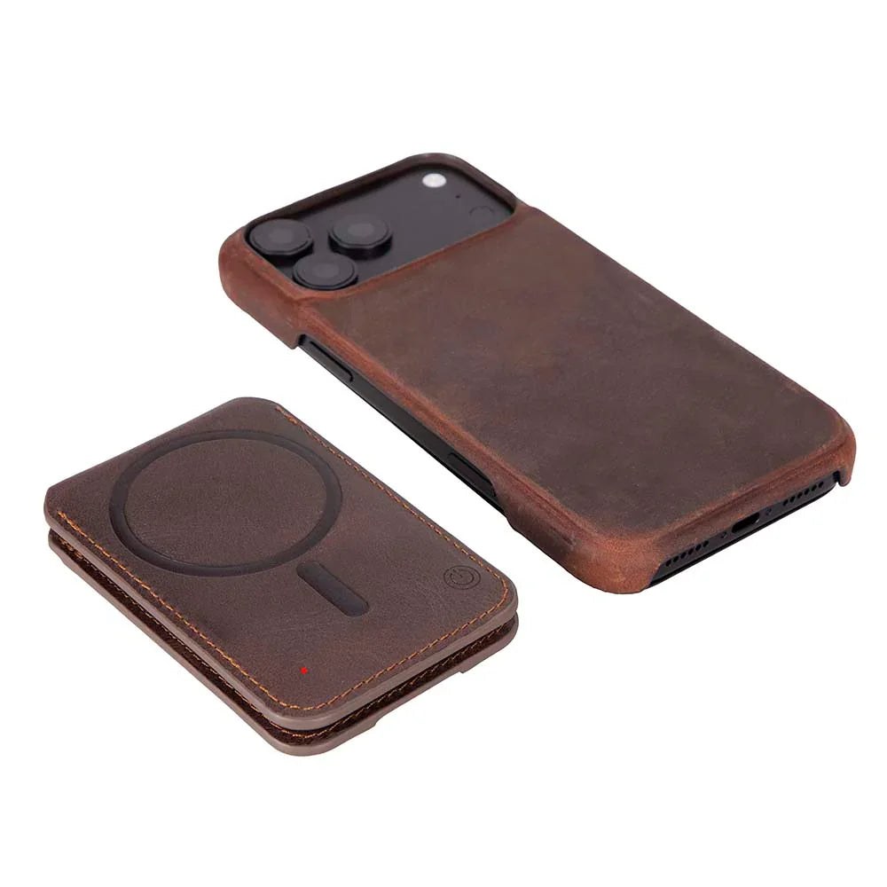 Stefan Leather Premium Card Holder Dark Brown Bouletta