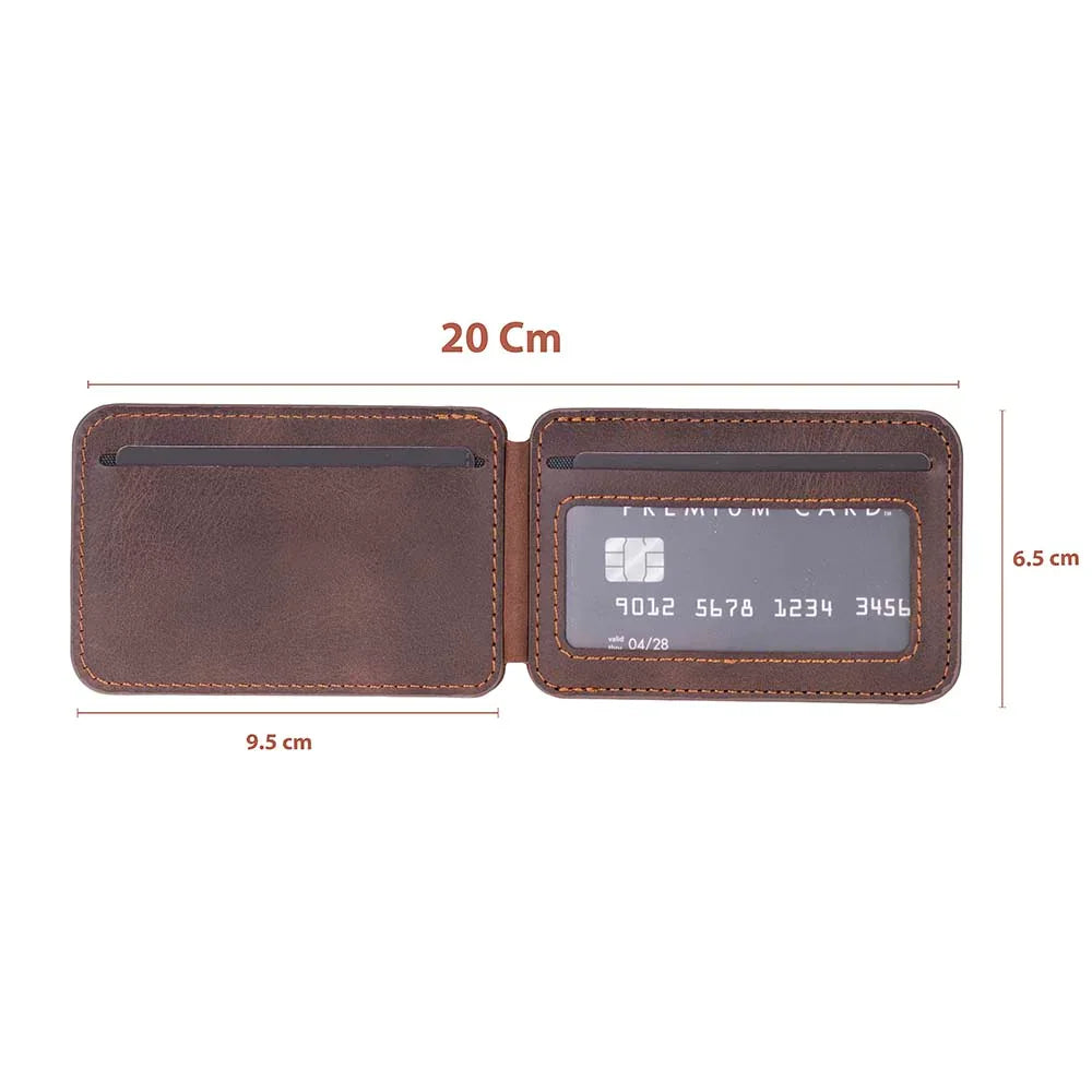 Stefan Leather Premium Card Holder Dark Brown Bouletta