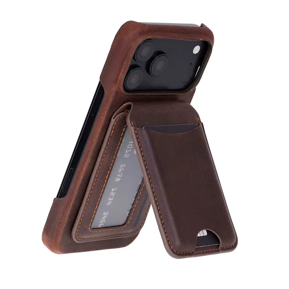 Stefan Leather Premium Card Holder Dark Brown Bouletta
