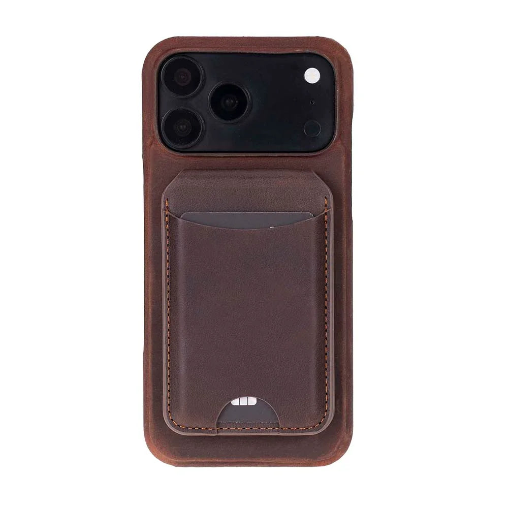 Stefan Leather Premium Card Holder Dark Brown Bouletta
