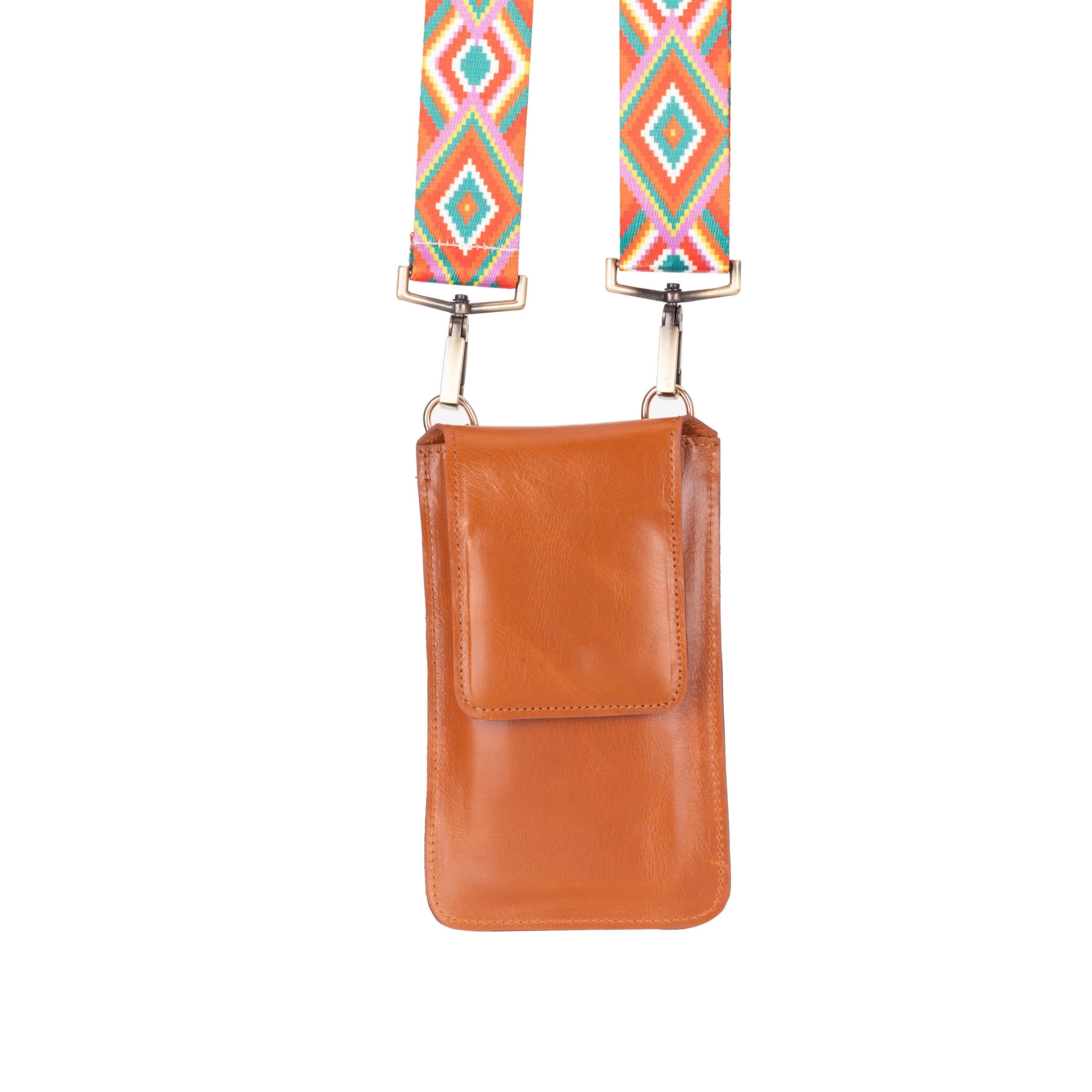 Tendenza Leather Crossbody Bag Sandy Tan Bouletta