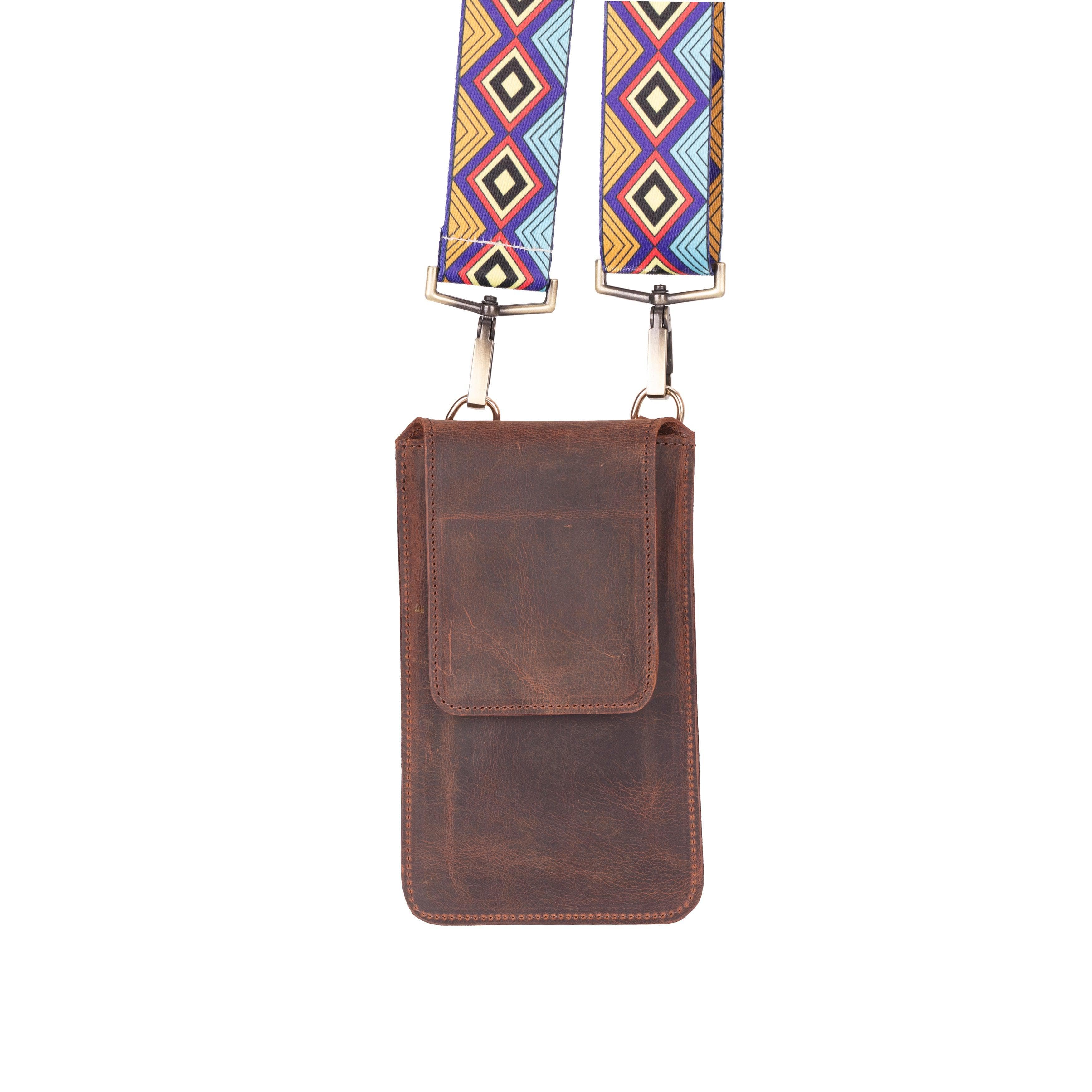 Tendenza Leather Crossbody Bag Saddle Brown Bouletta