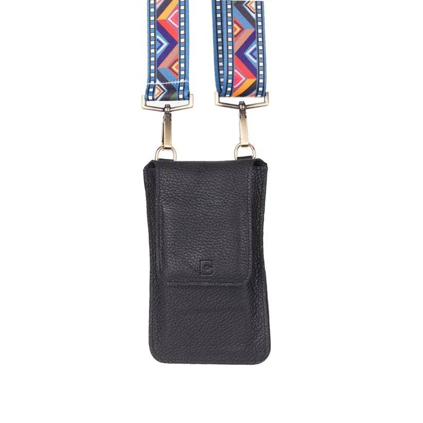 Tendenza Leather Crossbody Bag Shadow Black Bouletta