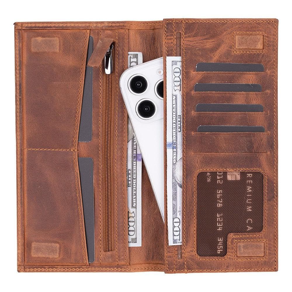 Tenuta Leather Universal Wallet Moccasin Bouletta