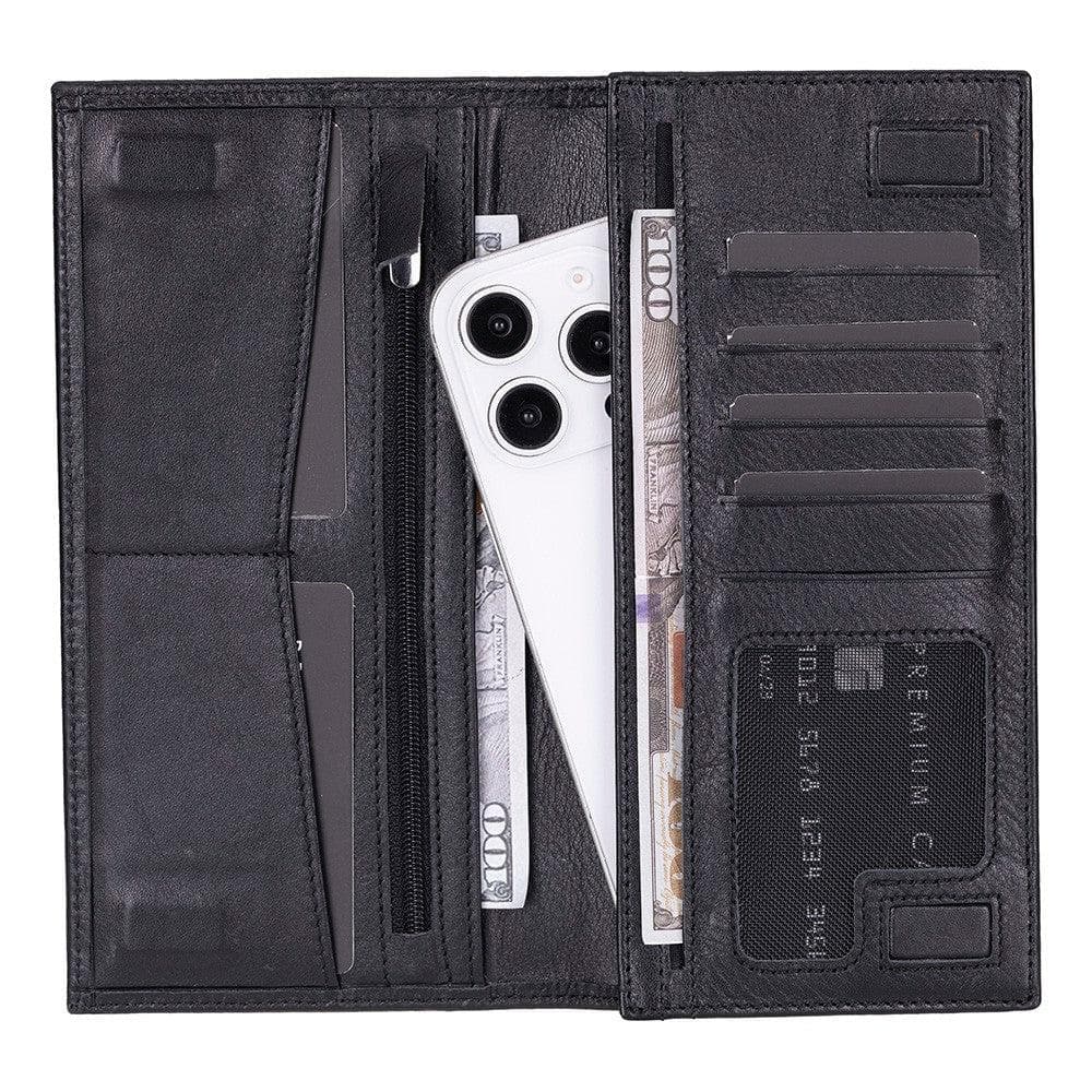 Tenuta Leather Universal Wallet Black Bouletta