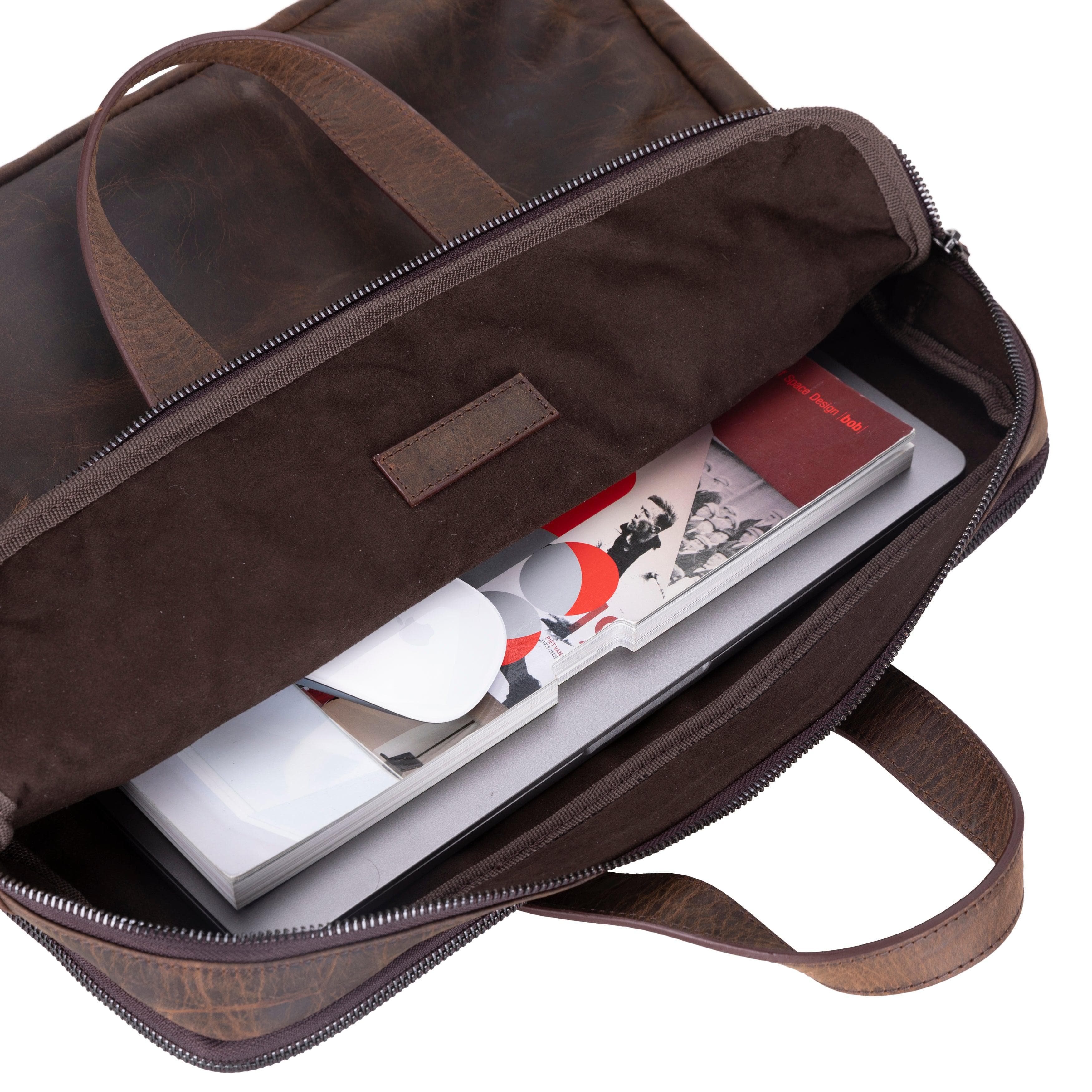 Thasos Leather Business Briefcase / Laptop Case 16" Bouletta