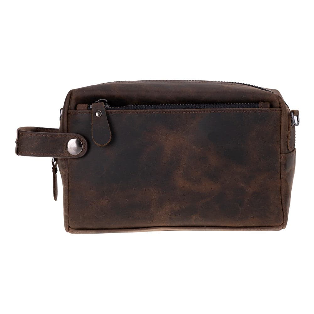 Tiger Leather Dopp Kit Saddle Brown Bouletta