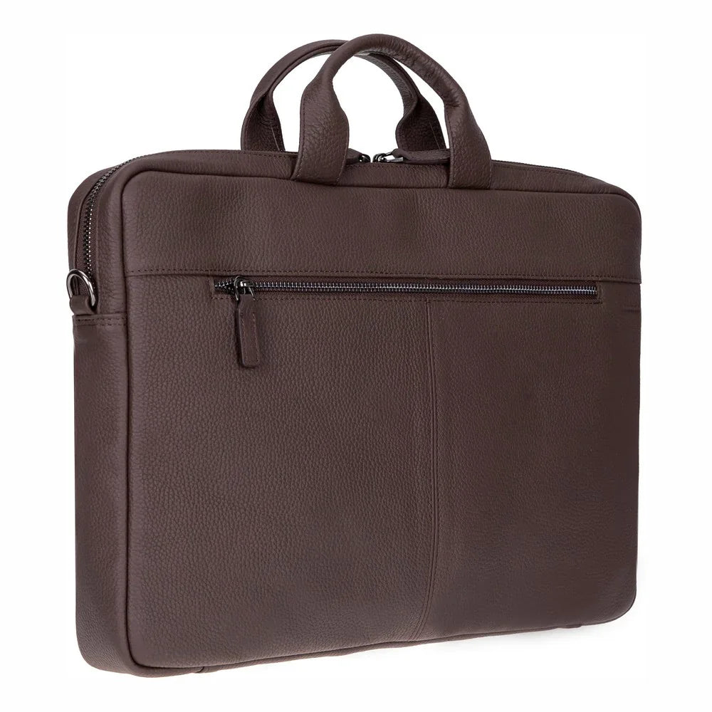 Truro Leather Business Briefcase / Laptop Case 14" with Suitcase Bouletta