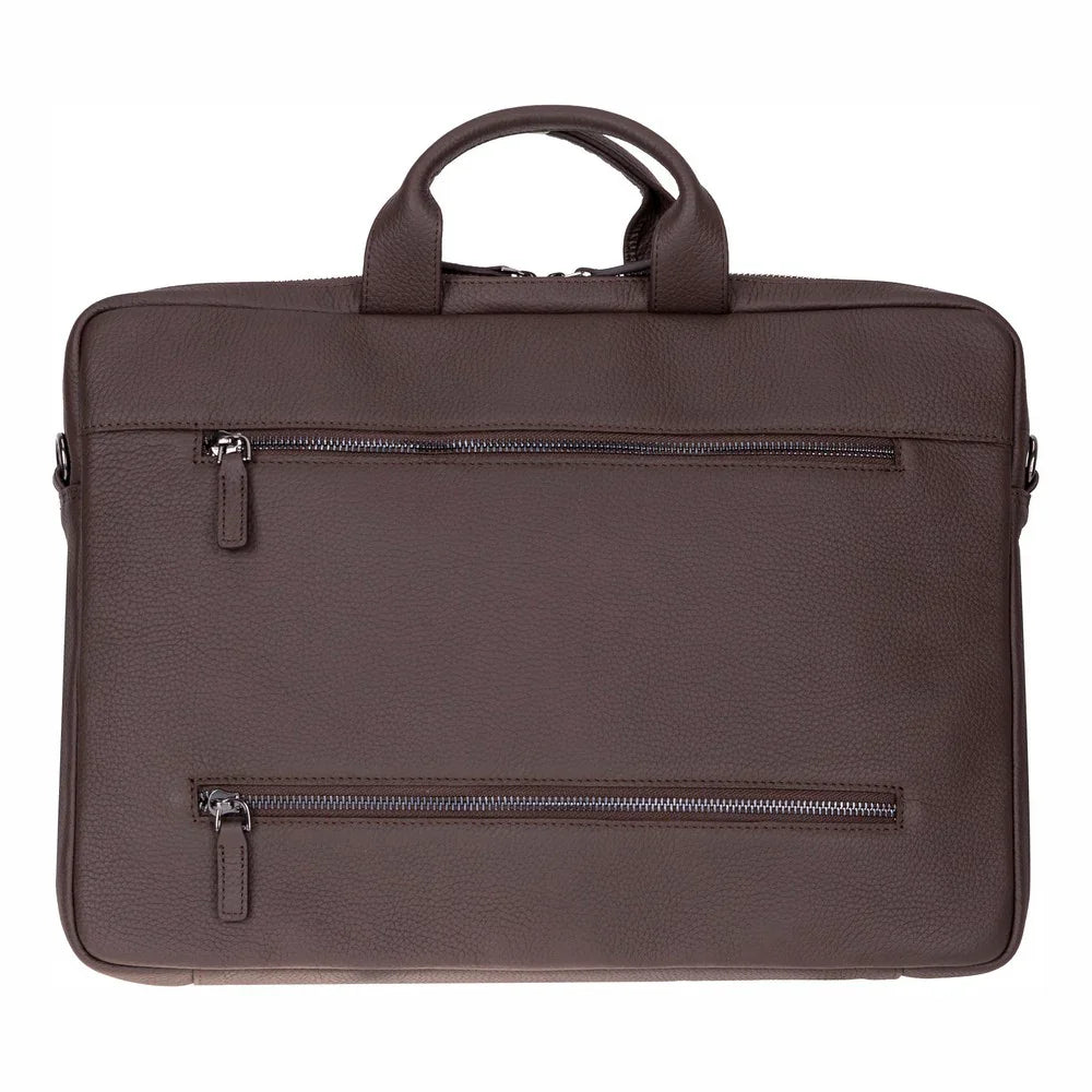 Truro Leather Business Briefcase / Laptop Case 16" with Suitcase Bouletta