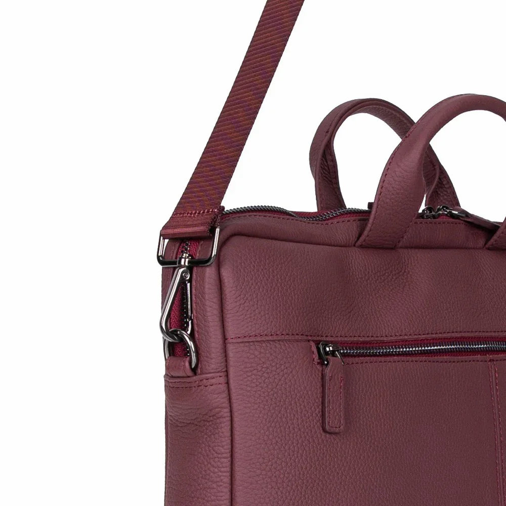 Truro Leather Business Briefcase / Laptop Case 16" with Suitcase Bouletta