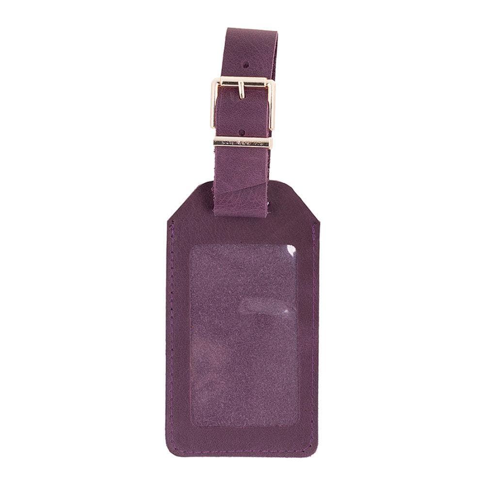 Uno Leather Luggage Tag Purple Bouletta