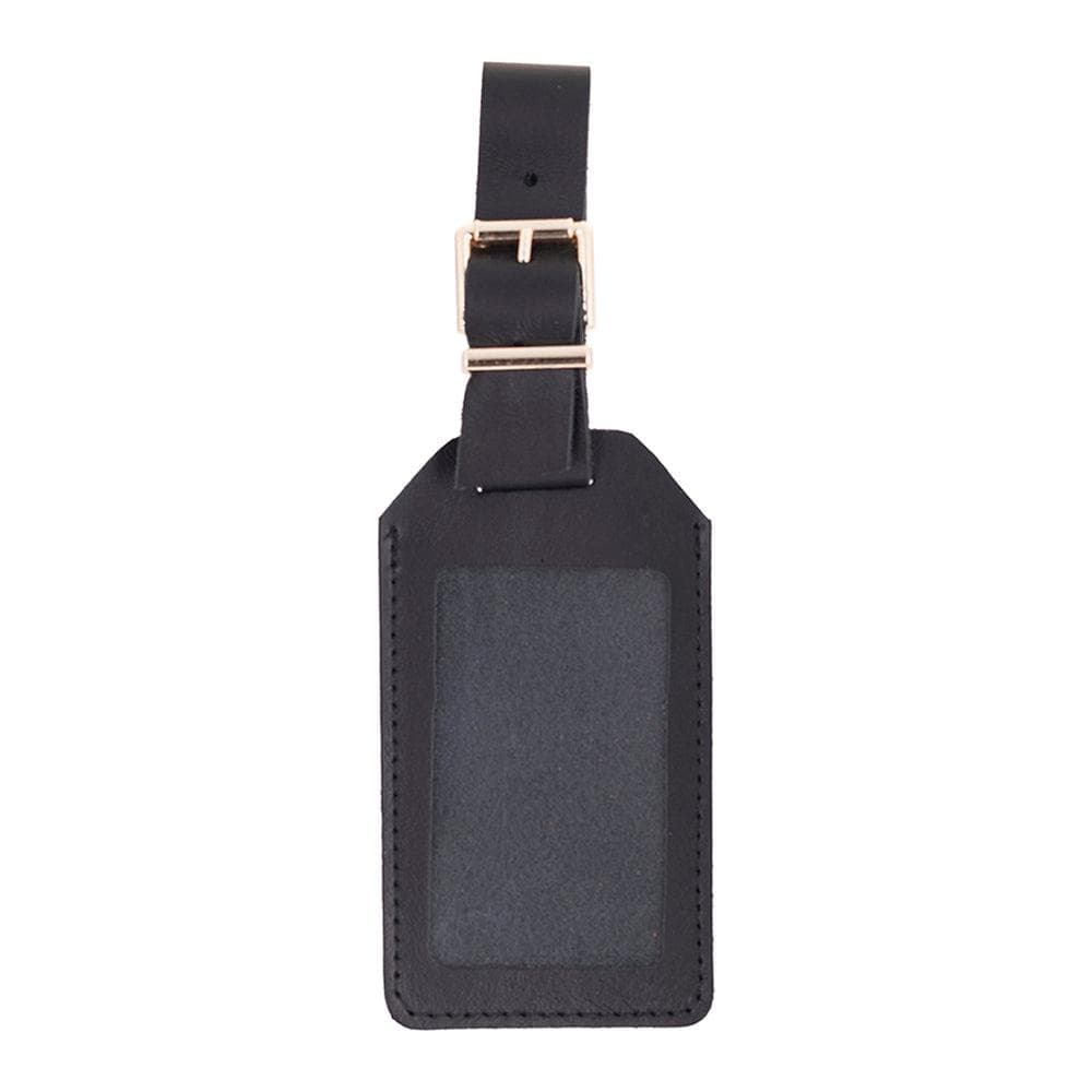 Uno Leather Luggage Tag Black Bouletta