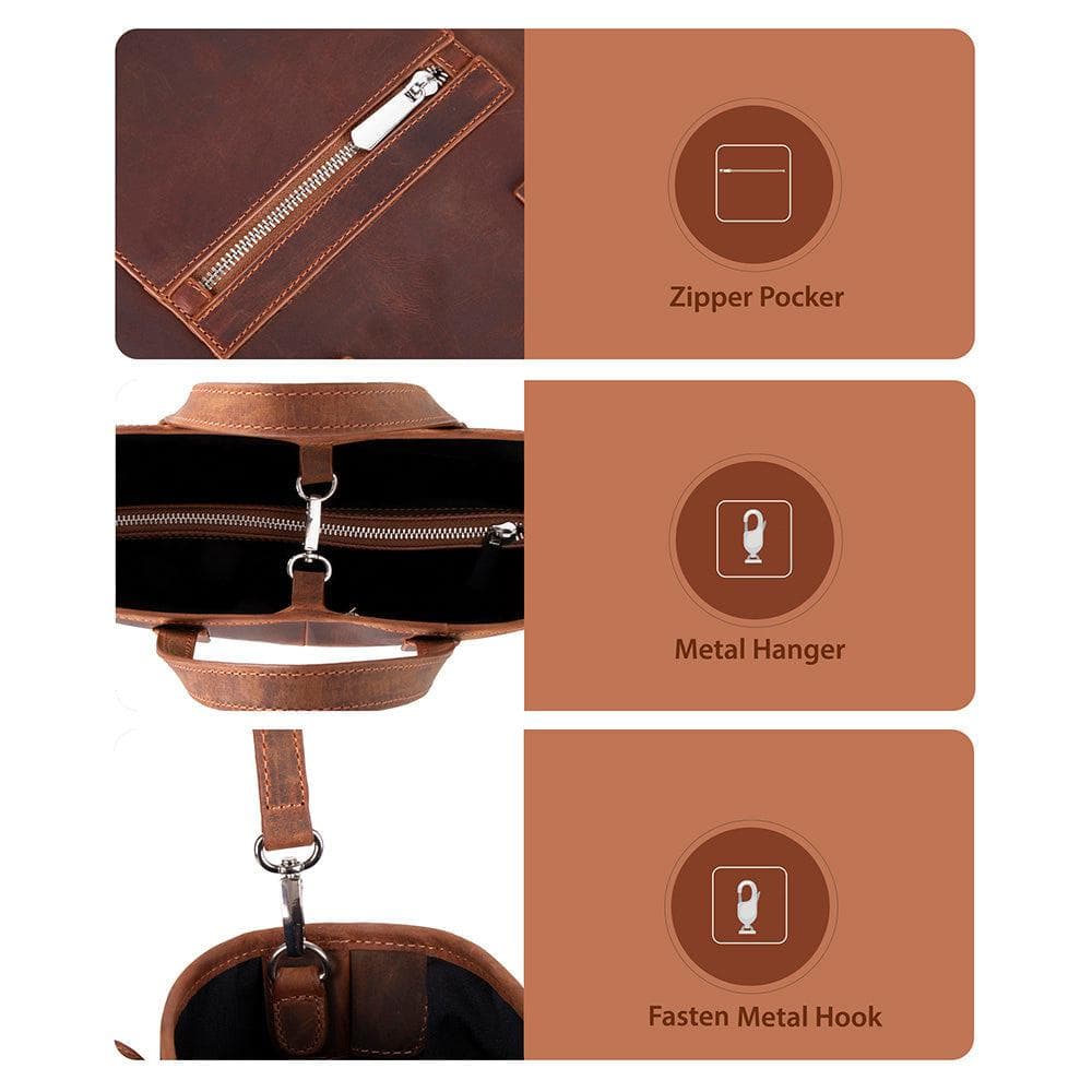 Valetto Leather Tote Bag Bouletta