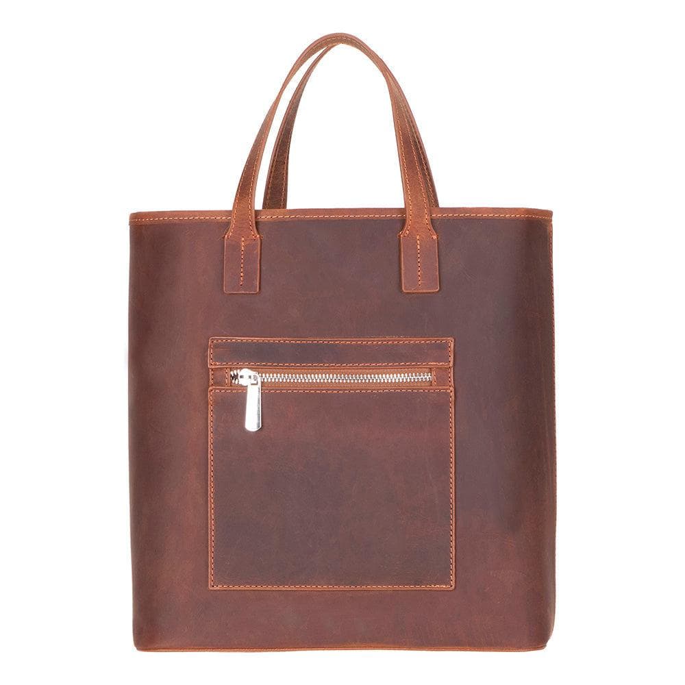 Valetto Leather Tote Bag Terracotta Bouletta