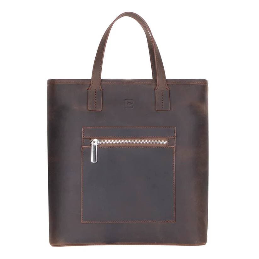 Valetto Leather Tote Bag Sienna Bouletta