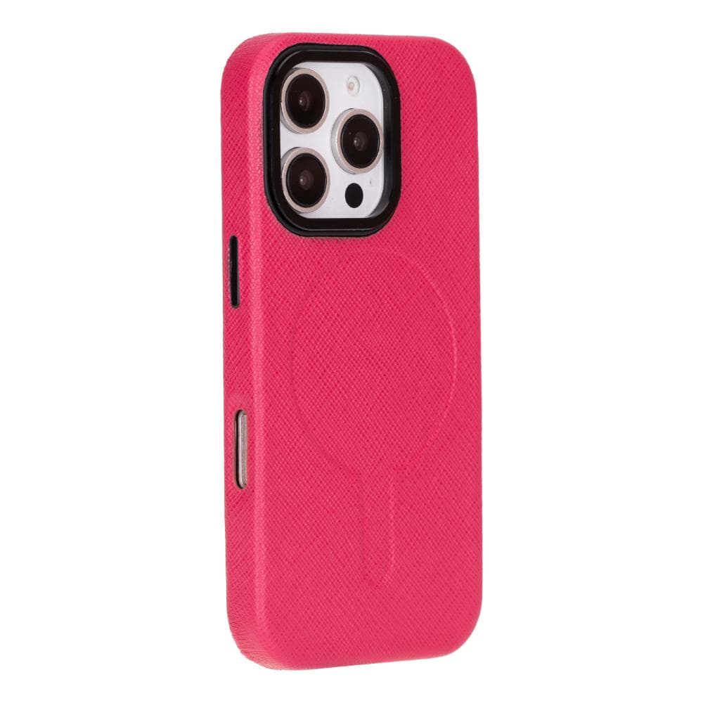 Vento iPhone 16 Pro Leather Case Pink Bouletta