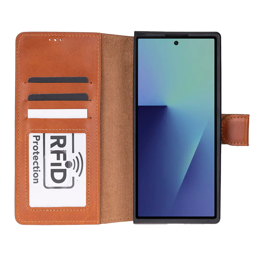 Wallet ID Leather Samsung Galaxy Z Fold7 Folio Case Bouletta