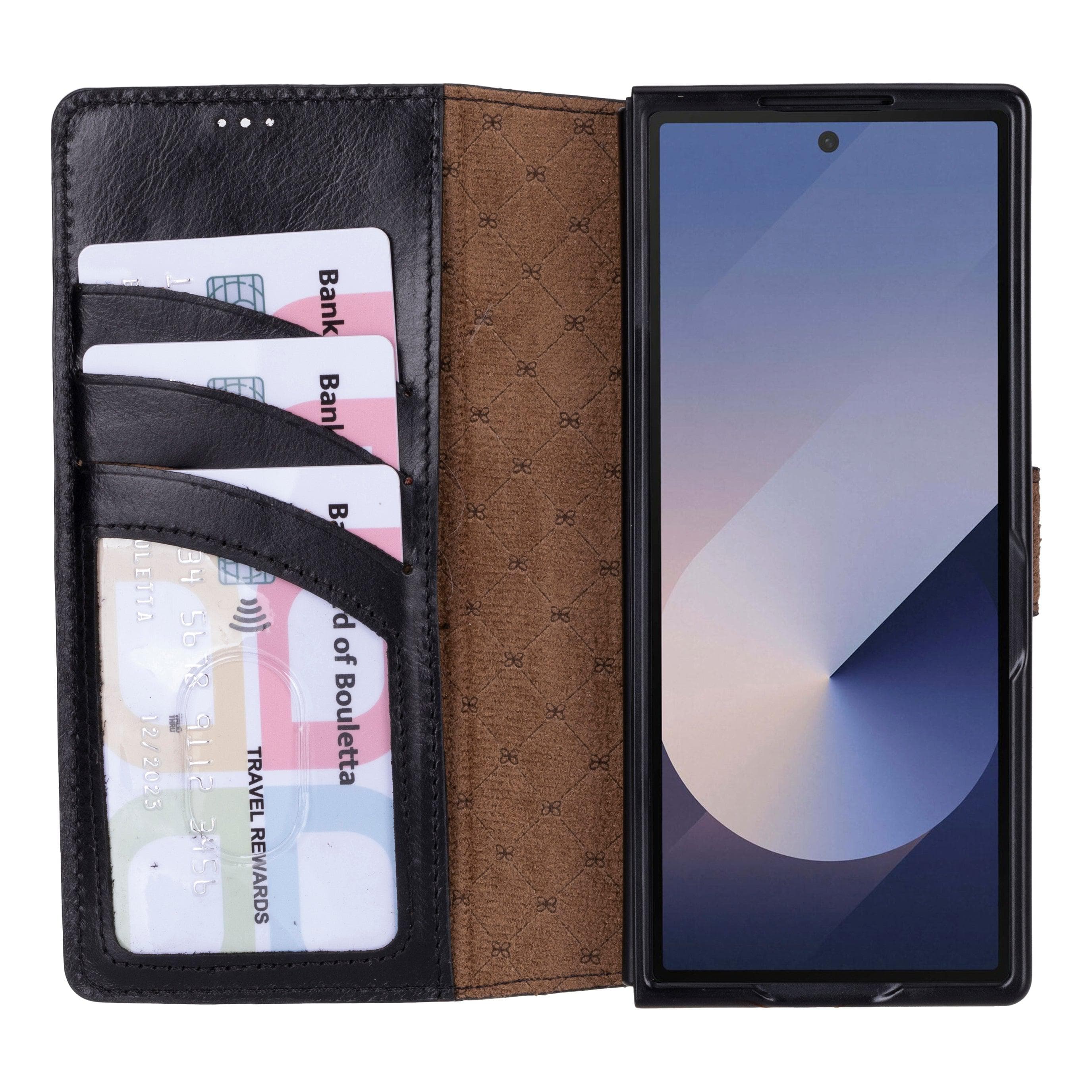 Wallet ID Samsung Galaxy Z Fold 6 Leather Folio Case Bouletta