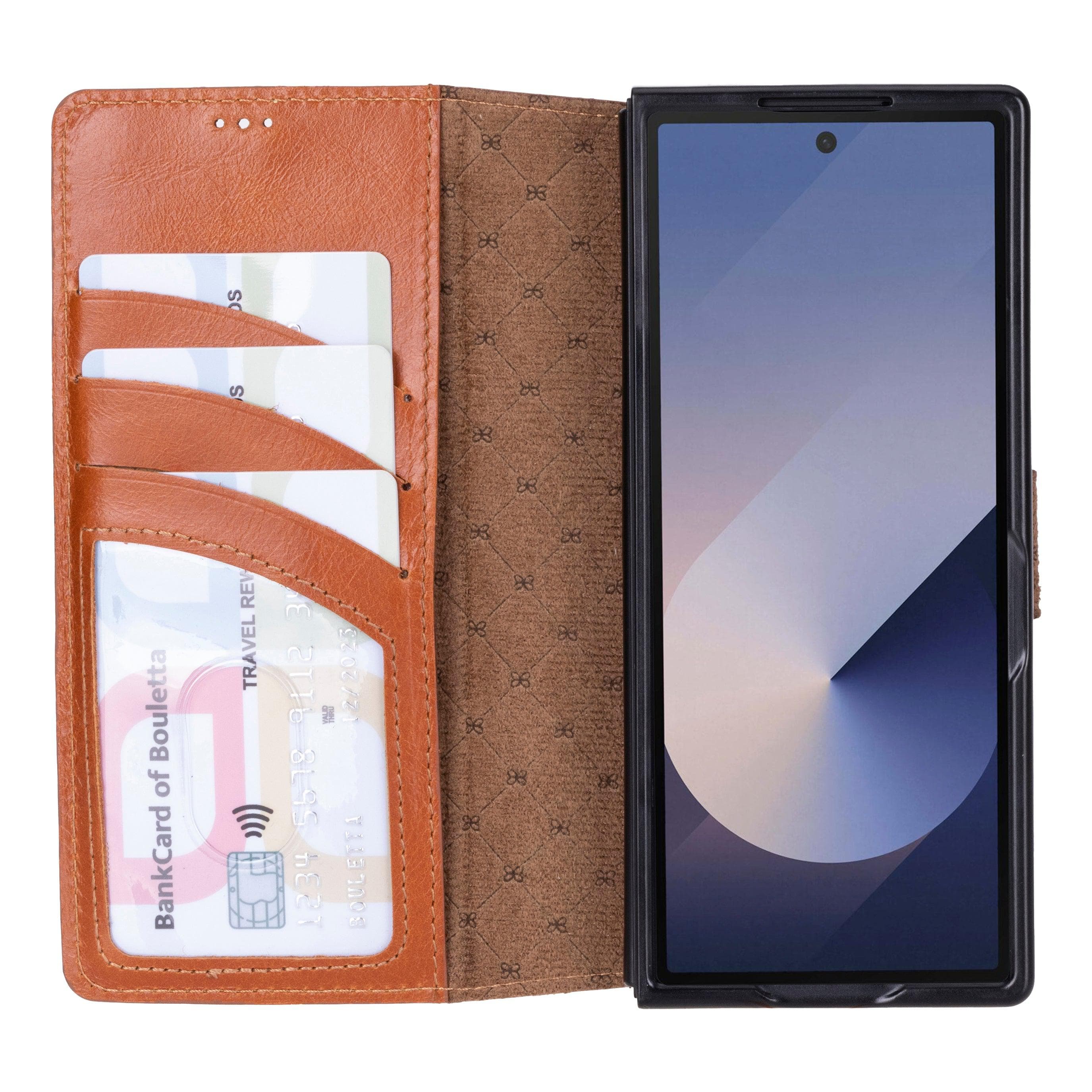 Wallet ID Samsung Galaxy Z Fold 6 Leather Folio Case Bouletta