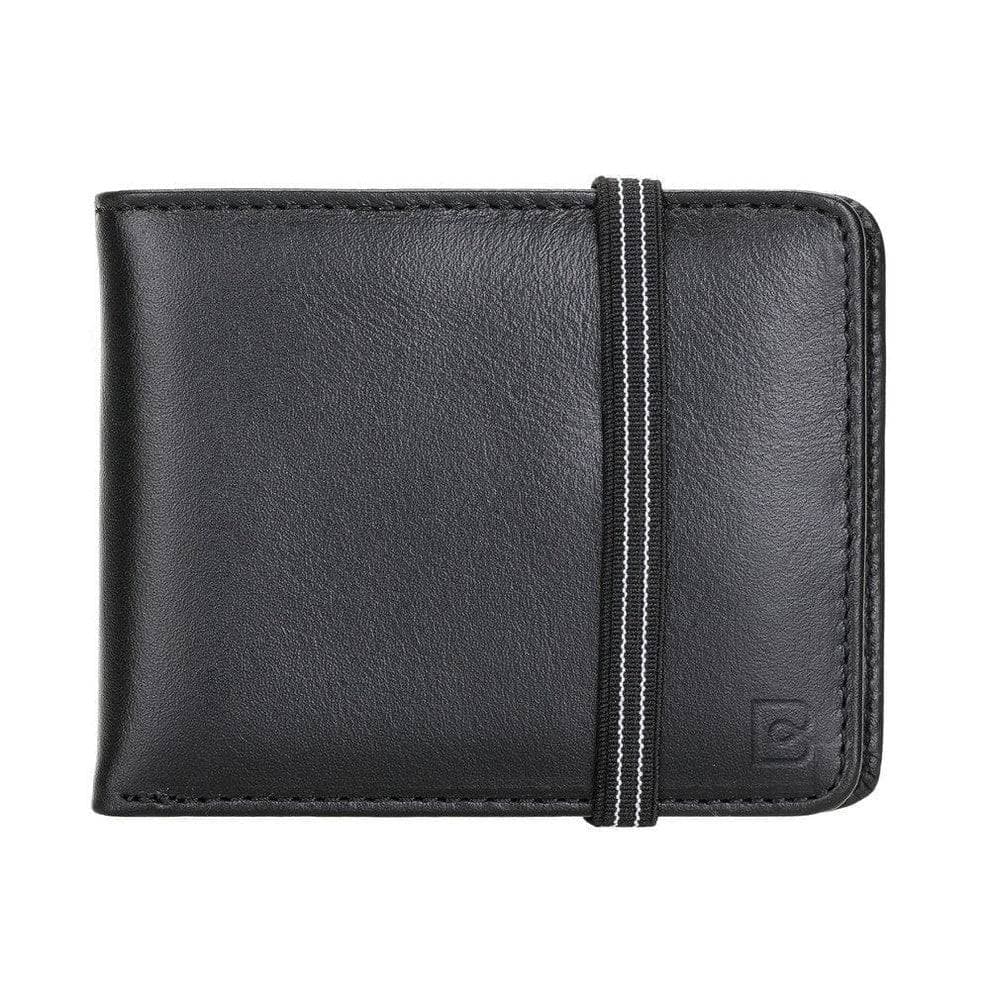 Yosef Genuine Leather Wallet Rustic Black Bouletta