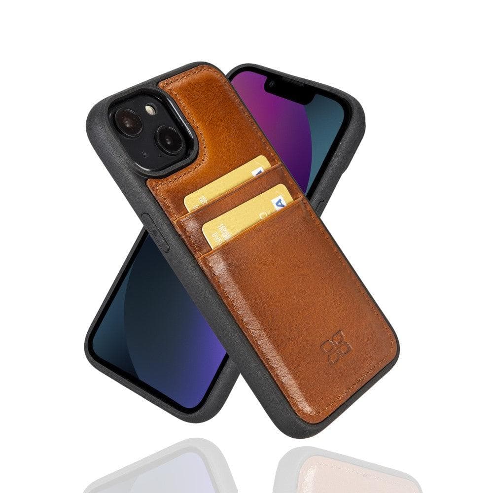 Flexible Leather Back Cover with Card Holder for iPhone 14 Series