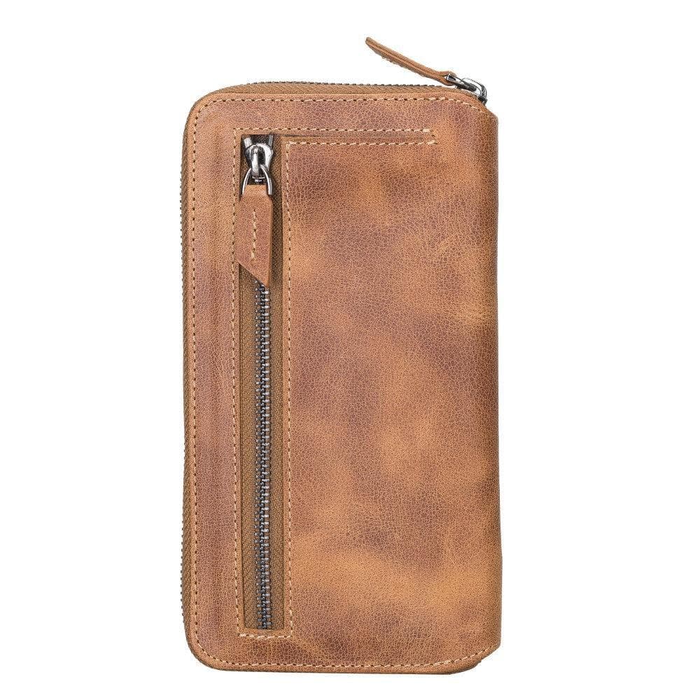 Apple iPhone 7 Series Leather  Pouch Magnetic Detachable Leather Wallet Case iPhone 7 / Vegetal Tan Bouletta