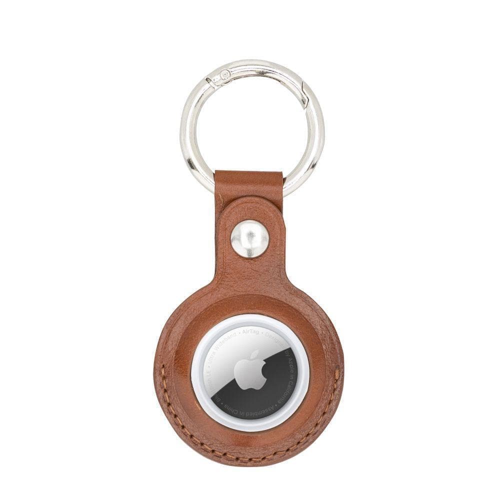 Arta Genuine Leather Keychain for Apple Airtag Rustic Tan Bouletta LTD