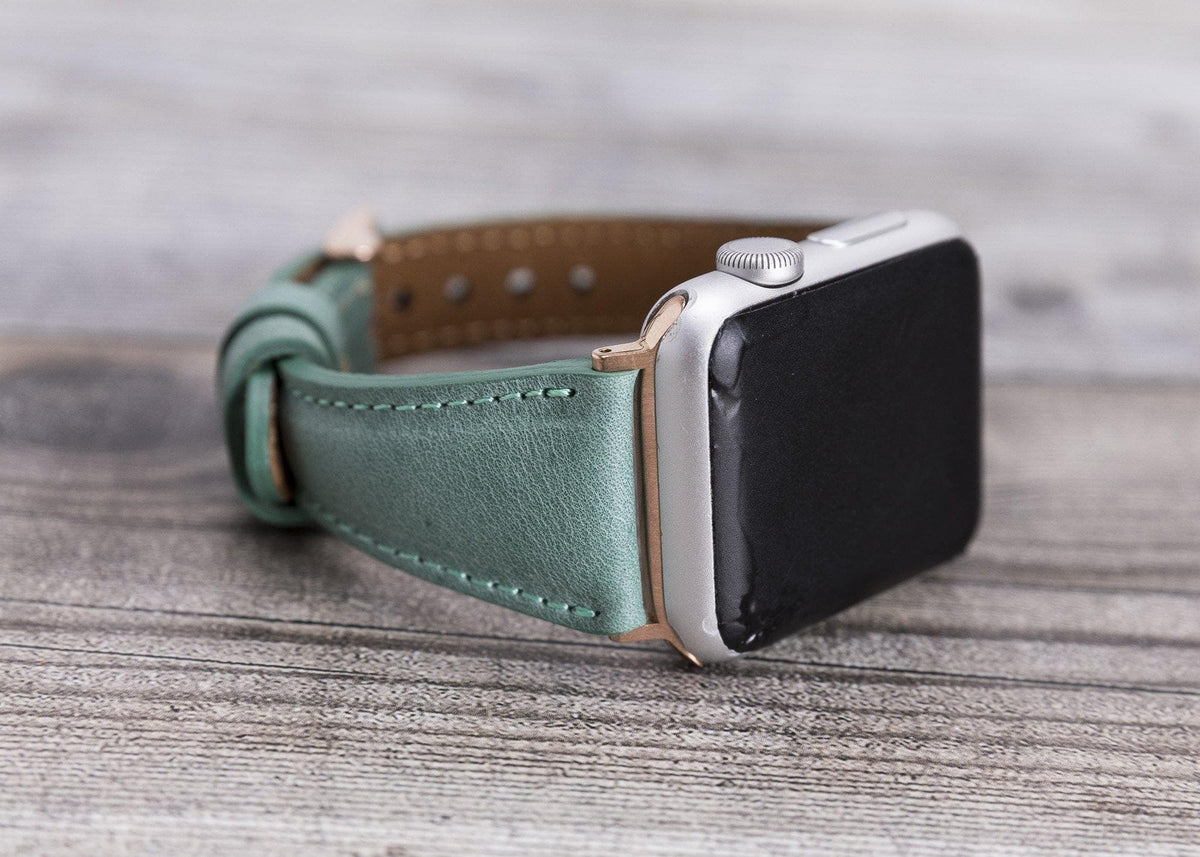 Leather Apple Watch Bands - Clasic Slim Style CZ12 Bouletta
